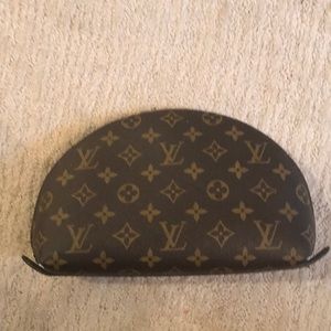 Louis Vuitton gm round half moon cosmetic clutch